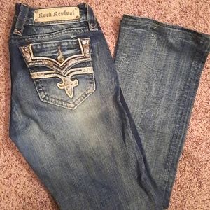 Size 26 (4) bootcut Rock Revival Jeans